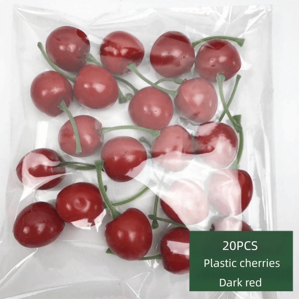 20PCS Multicolor Simulation Fruits Vegetables Fake Cherry Lemon Patoto  Party Wedding Supplies
