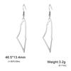 Lemegeton Israel Map Charm Drop Fashion Earrings for Women Stainless Steel Pendant Earrings Jewelry Gifts