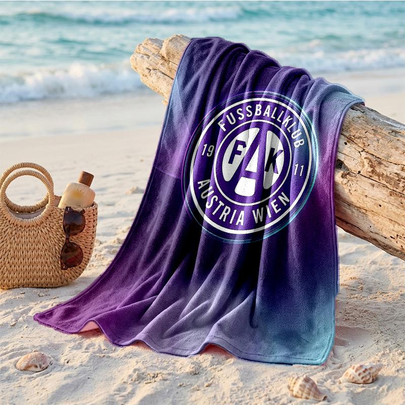 Austria Wien FC Print Microfiber Beach Towel Quick Dry Absorbent Large Towel For Beach Swimming Travel