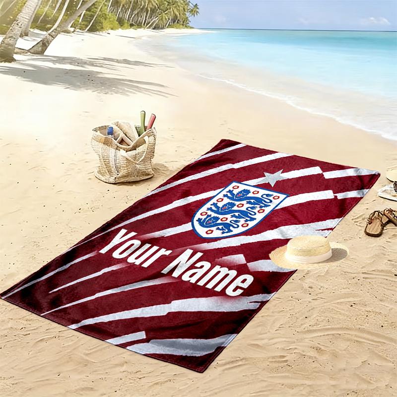 Custom NameFootball jersey Beach Towel Soft Microfiber Summer Towel Quick Dry Absorbent Towel for Beach Swimming Pool Travel