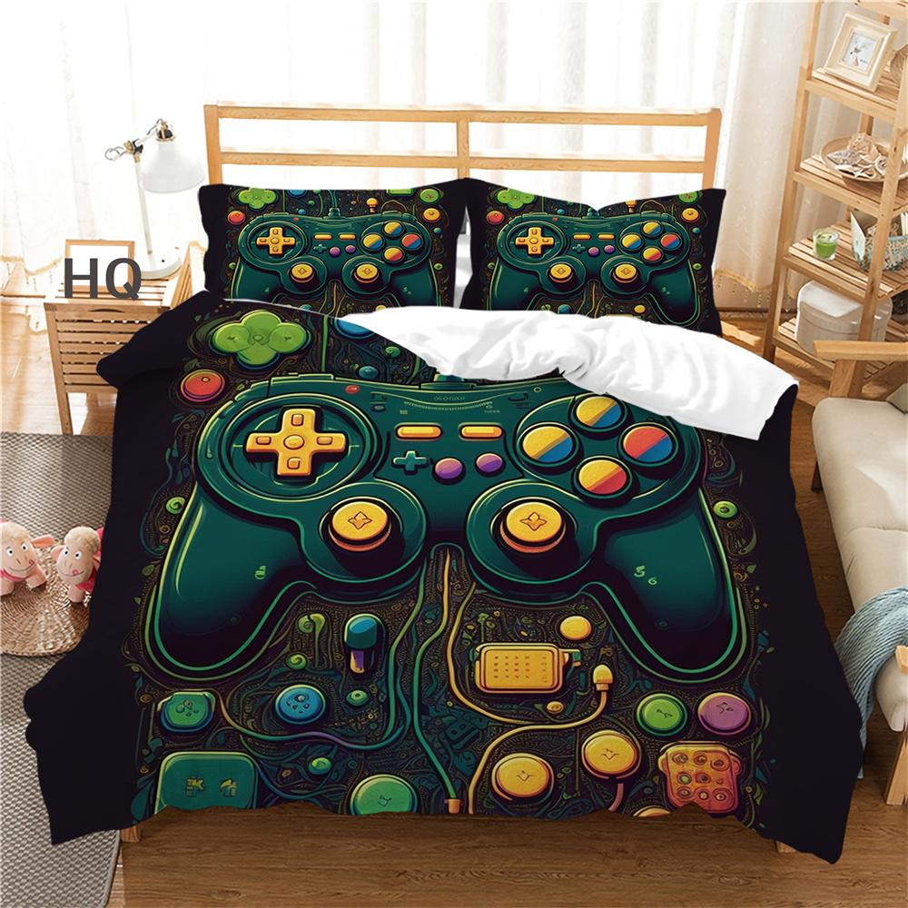 3D игровая консоль с принтом, покрывала для подростков, двойной размер, пододеяльник, роскошный мягкий высококлассный декор для спальни