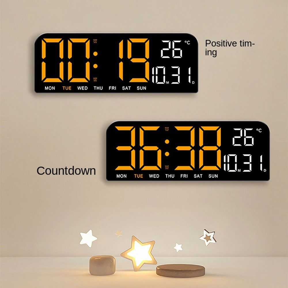 Multi-functional Electronic Wall Clock Temperature Display Table Clock for Bedroom