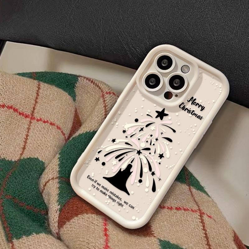 Рождественский чехол для iPhone 11 13 12 14 15 16 Pro Max XR XS Samsung A15 A55 A05 Redmi 12 13C OPPO A16 A18 A60 Reno 11 Vivo Y17S Y12 infinix note