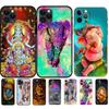 Черный чехол из ТПУ для iPhone 5 5S SE 2020 6 6S 7 8 plus x 10 XR XS 11 12 13 mini pro MAX задняя крышка Ганеша Индуистский Бог слон