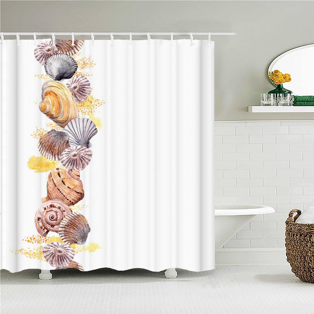 Sunlight Beach Waterproof Fabric Shower Curtains 3D Printing Palm Tree Bath Curtain For Bathroom Bathtub Decoration With Hooks