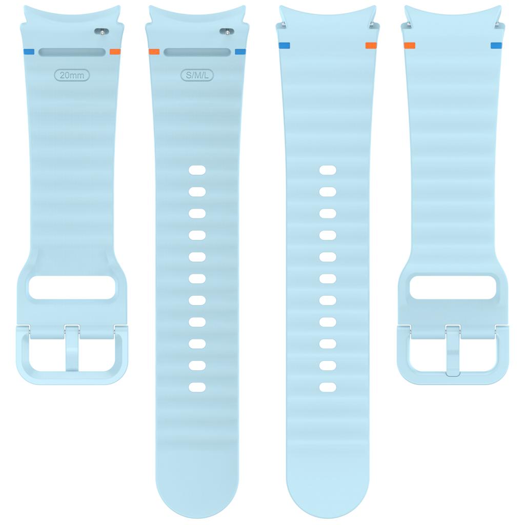 For Samsung Galaxy Watch FE/Watch7 40mm 44mm Silicone Wave Texture Watch Band Replacement Straps