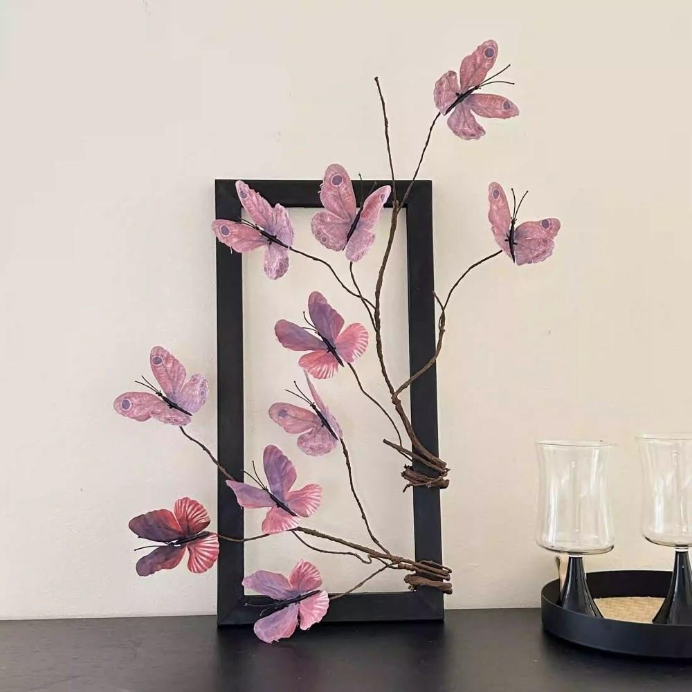 3D Simulation Butterfly Photography Prop Fake Flower Aesthetic Artificial Dead Branch Wedding
