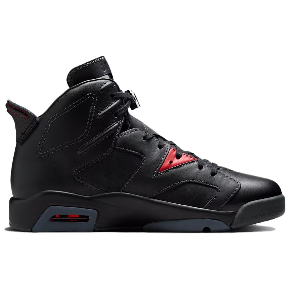 Jordan Air Jordan 6 Нескользящие Устойчивые к истиранию Средние Винтажные Баскетбольные Кроссовки Унисекс Черные II6558-001