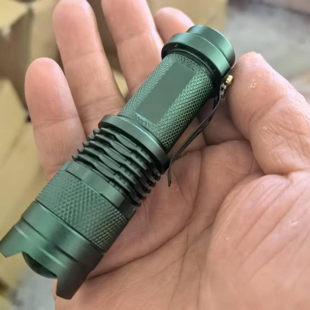 Zoom Mini SK68 Strong Light Flashlight with Pen Clip for Camping