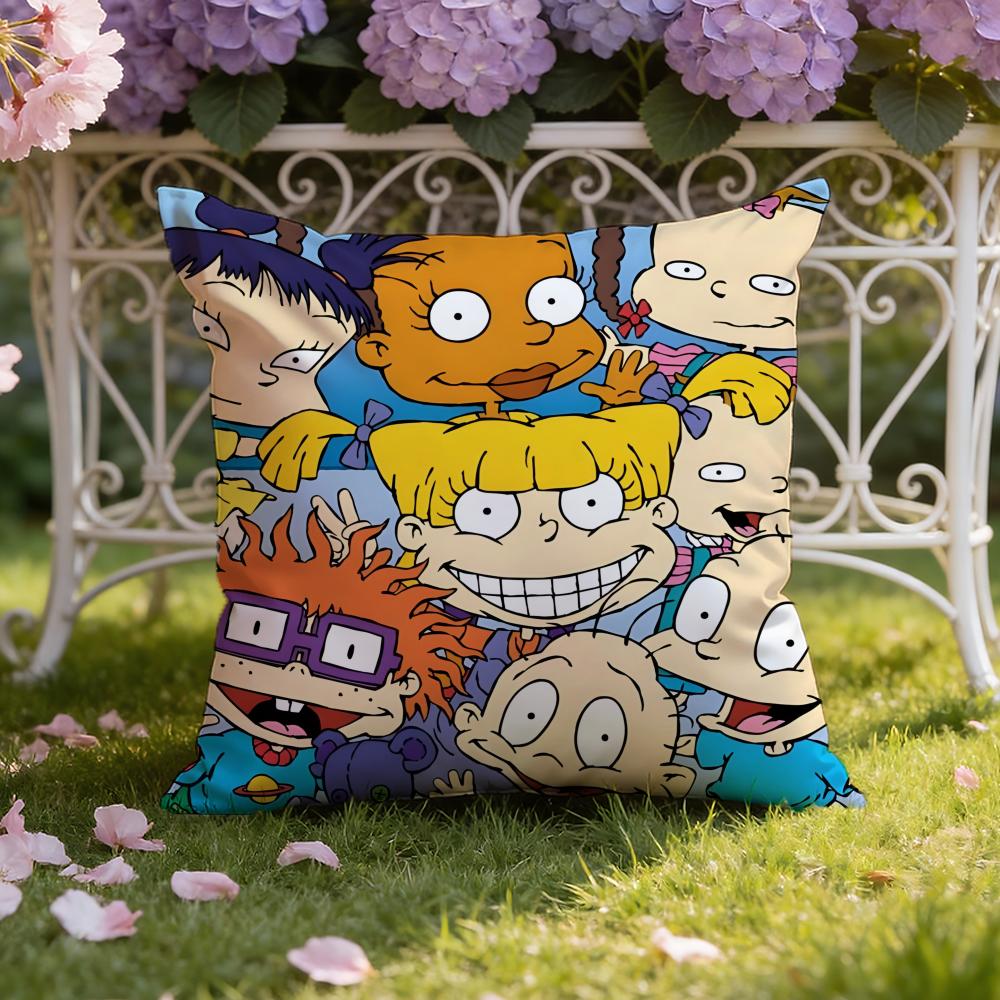 Аниме мультфильм R-Rugrats Наволочка для дома и автомобиля Двухсторонний чехол на подушку: Двусторонняя конструкция для максимального комфорта