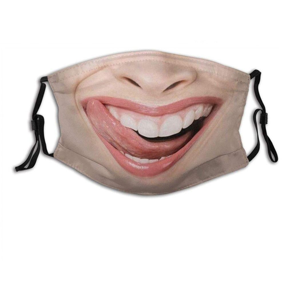 Facial Expression Funny Printed Mask Personality Party Cosplay Mask  Cycling