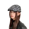 Japanese Retro Plaid Forward Hat Women's Autumn Versatile Newsboy Hat Temperament Versatile Small Duck Tongue Beret