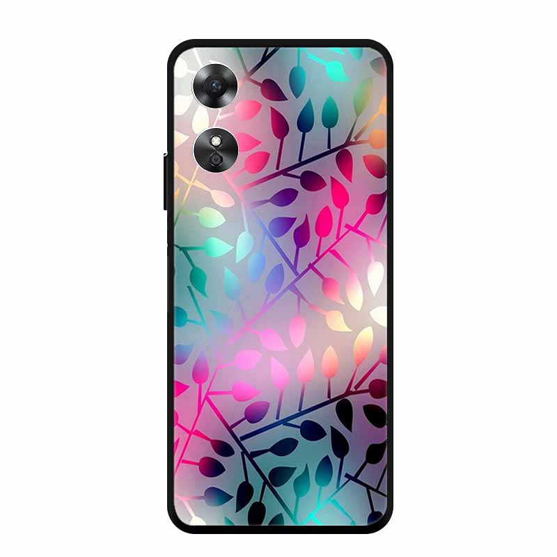Чехол для OPPO A17 Крутой Волк Лев Тигр Кот Черный Край Силиконовый Мягкий Чехол-крышка для Телефона Для OPPO A17 Задняя Крышка Чехол A 17 Funda