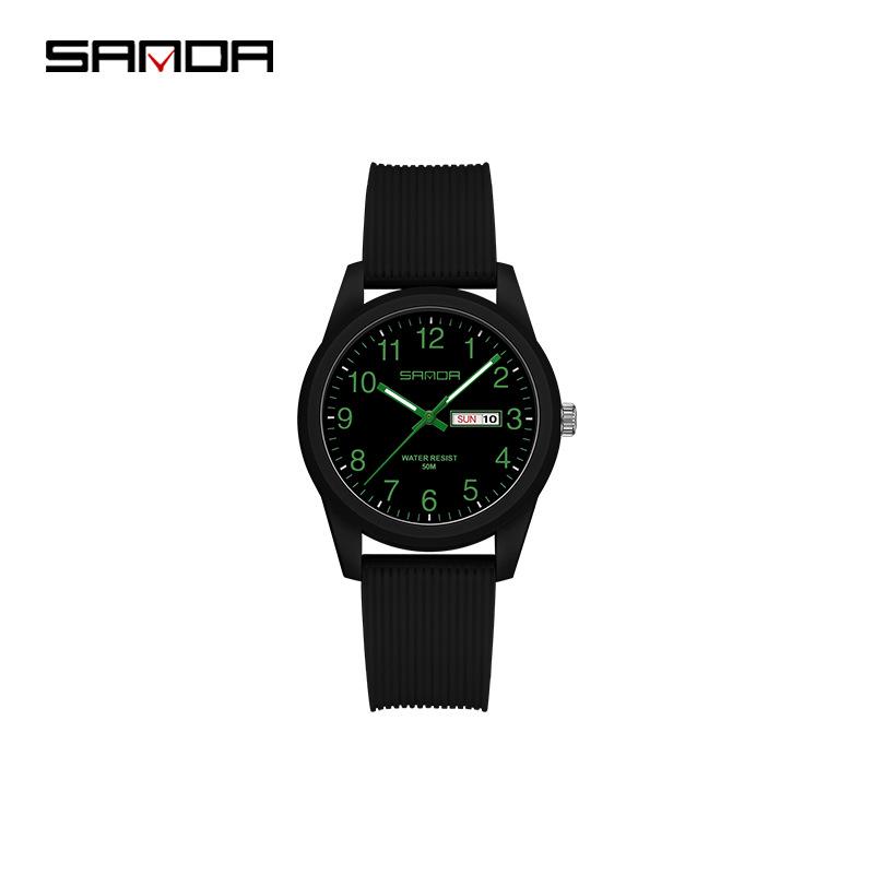 Sanda Creative Calendar Wristwatch for Students – Versatile Fashion Dial for Men & Women