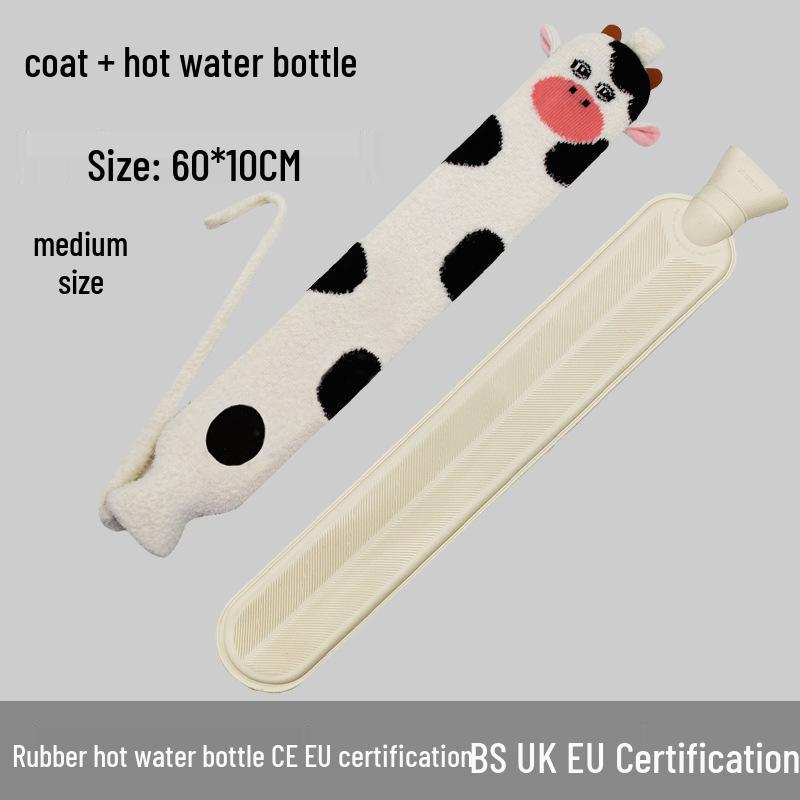 Explosion-Proof Hot Water Bottle: Rubber Design for Stomach and Feet, Long-Lasting Warmth