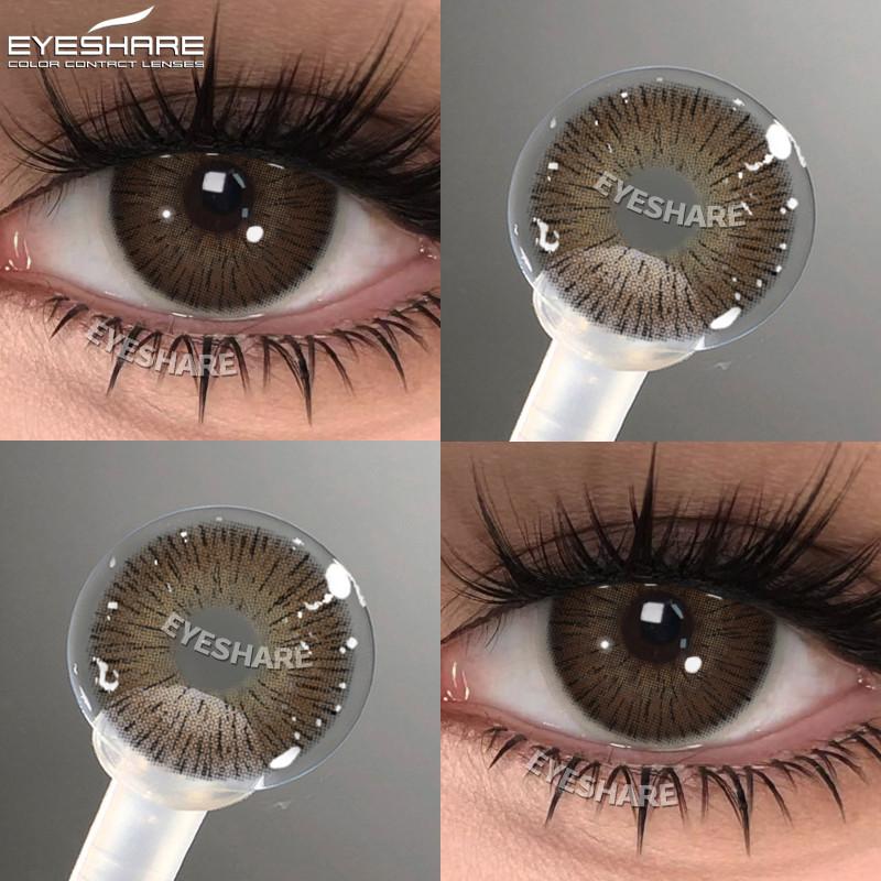 Eyeshare 1 Pair Serbia Contact Lenses for Eyes Gray Pupils Natural Big Black Eyes Contacts Beauty Makeup Soft Cosmetics