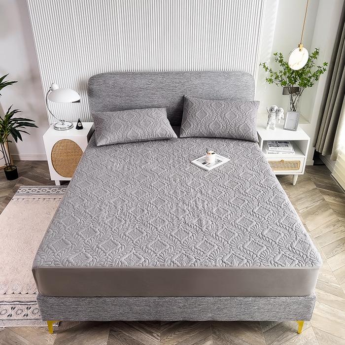 Водонепроницаемое хлопковое покрывало, мягкое, приятное для кожи покрывало для кровати, нескользящее покрывало с эластичной лентой, простыня на подкладке для кровати