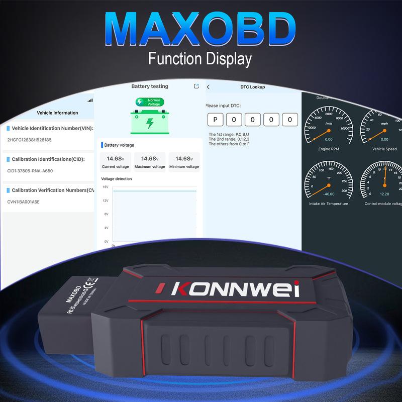 KONNWEI MAXOBD BT 5.2 Полная система автомобиля OBD2 Диагностический инструмент Для BMW Для Benz Чтение кодов Двигатель ABS Для IOS/Android