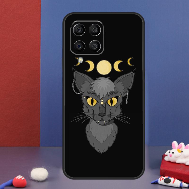 Чехол-книжка 'Кошачья Луна Ведьмы' для Samsung Galaxy M34 M14 M54 M13 M15 M36 M55 M35 M56 M16 M31 M11 M53 M12 M32 M52 M06