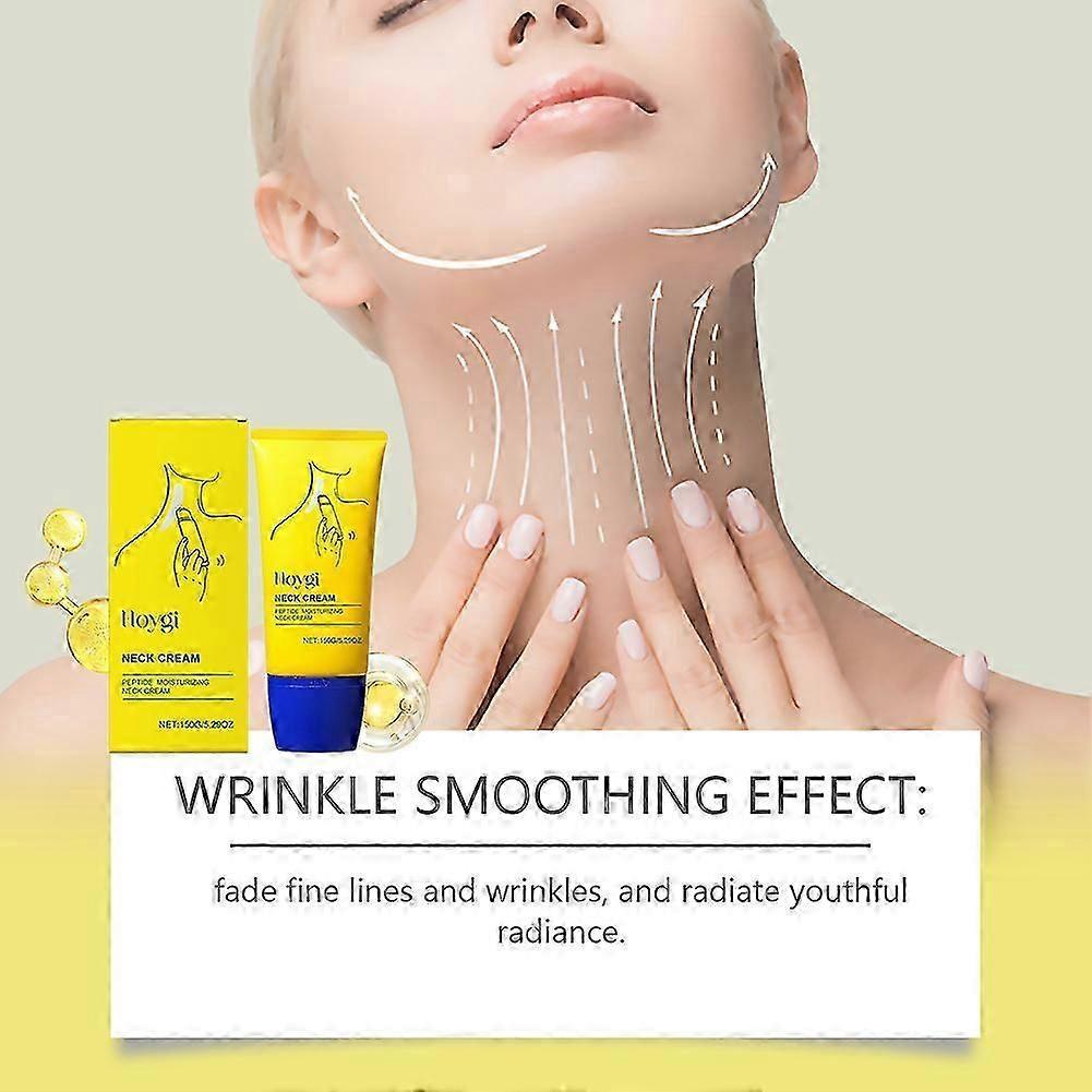 Anti-Aging Neck Firming Cream Peptide Moisturizing Cream for Neck Firm Reduces Wrinkles Smoothing Skin Cream