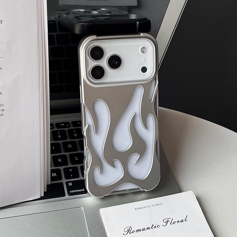 Оранжевый цвет 3D полый корпус с рассеиванием тепла для телефона iPhone 17 16 15 14 13 12 11 Pro Max, блестящий, мягкий, ударопрочный чехол