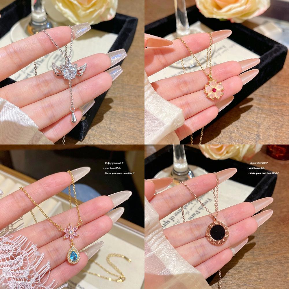 Elegant Micro-Inlaid Diamond Cross Necklace: Fresh Design for Women
