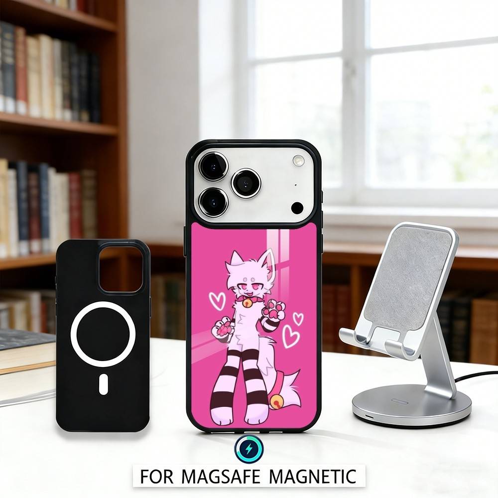 1 шт. Милый чехол для телефона B-Boykisser для iPhone 17, 16, 15, 14, 13, 12, Pro, Max Для Magsafe Магнитной Беспроводной Зарядки