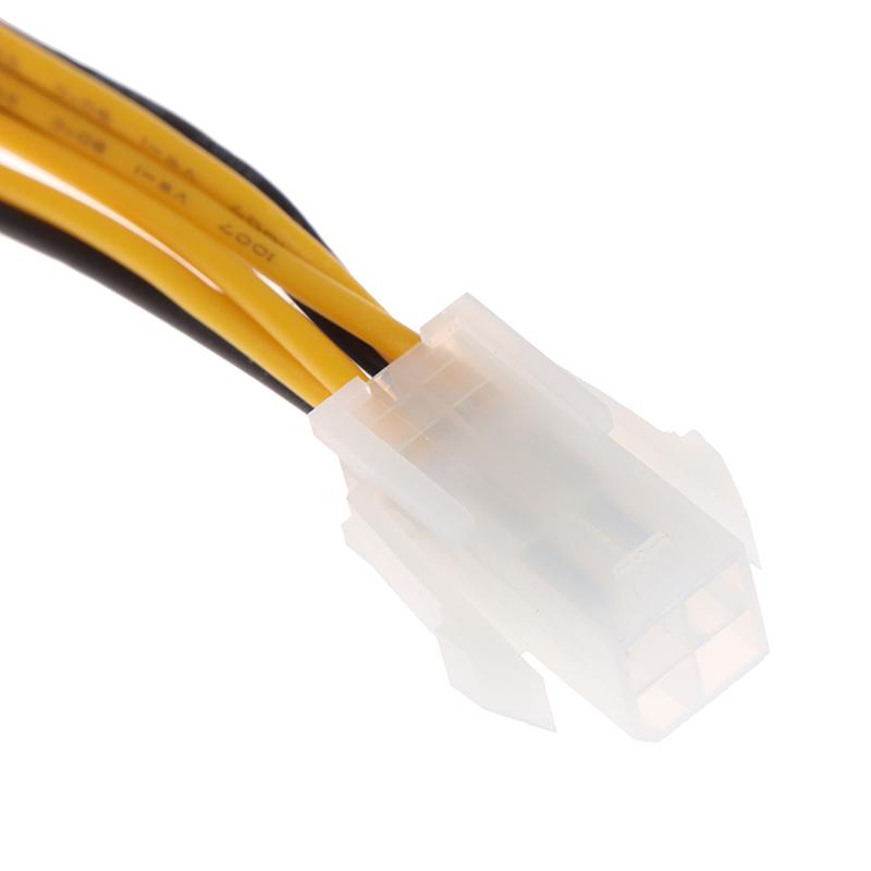 1Pc 4 Pin Male To 8 Pin Female Lead Extension To Cpu Power Converter Cable