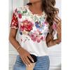 Women's T Shirt Tee Daily Stylish Casual Short Sleeve White Summer