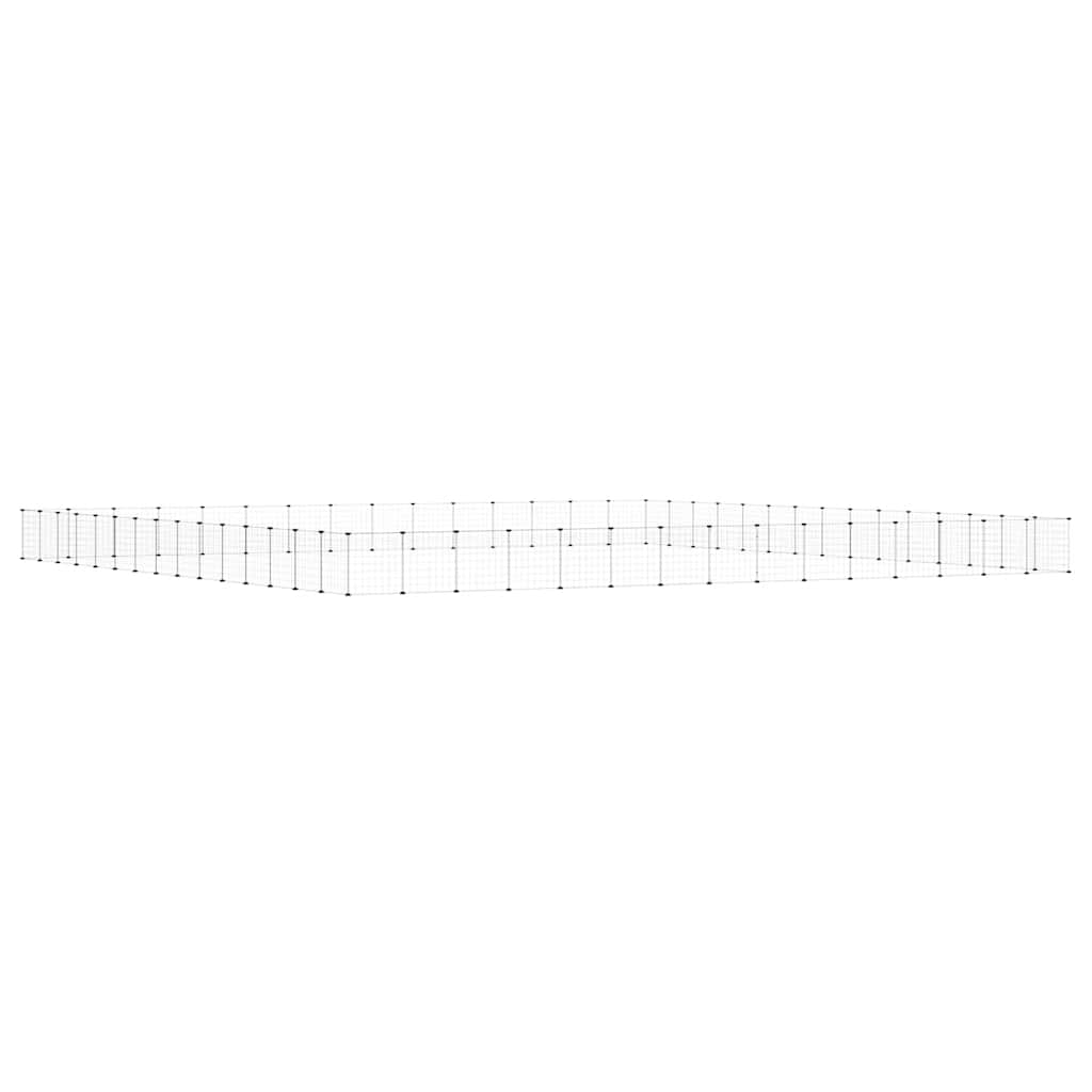 Vidaxl Klatka Dla Zwierząt Z Bramką, 60 Paneli, Czarna, 35X35 Cm, Stal