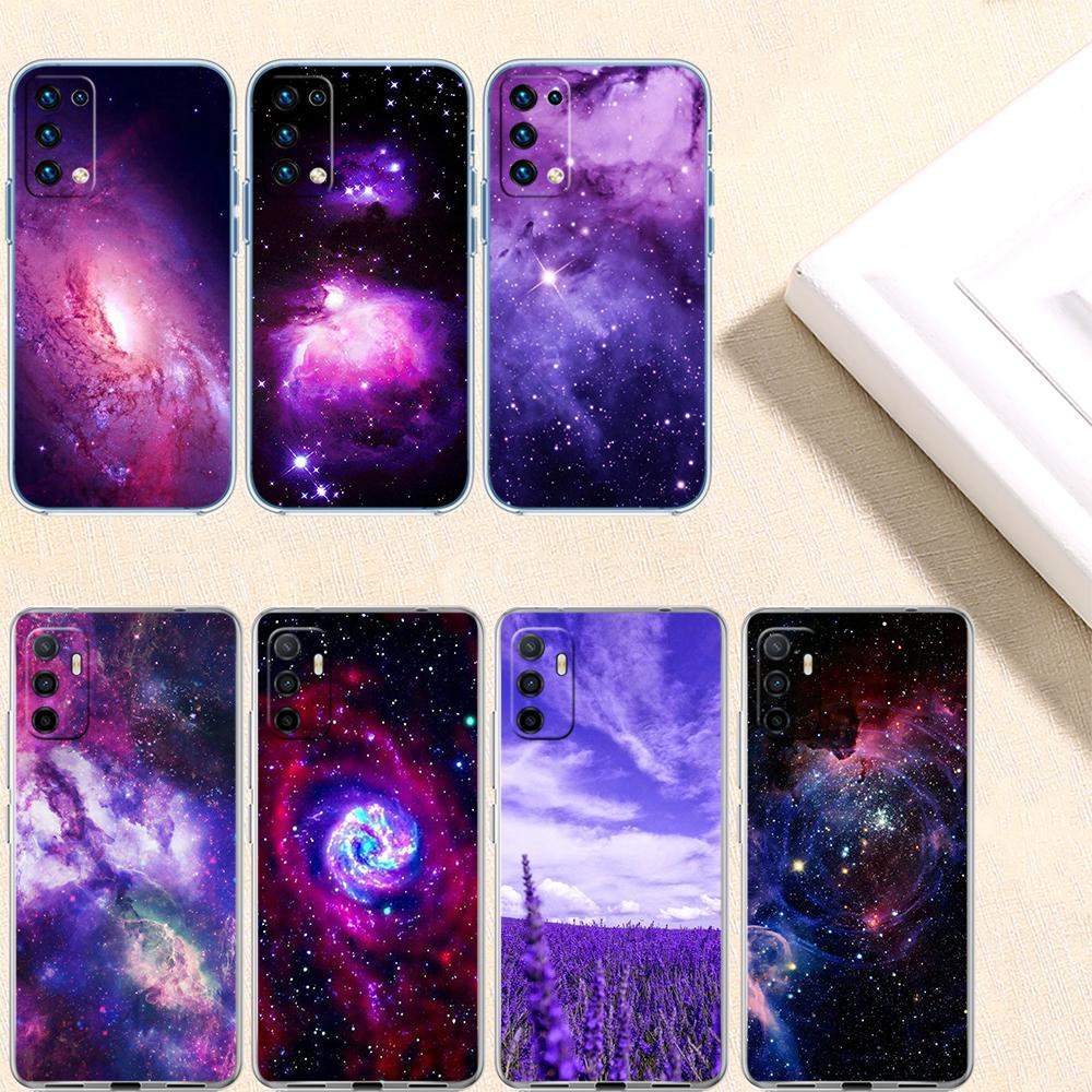 UP43 Purple Space Star Transparent Phone Case for Samsung Galaxy A04 A04S A14 A23 A34 A54 M23 M33 M52 M53