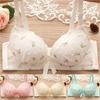 Бюстгальтеры для женщин, бюстгальтер пуш-ап, мягкие бесшовные трусики без косточек, дышащие тонкие удобные трусики без косточек с цветочным принтом