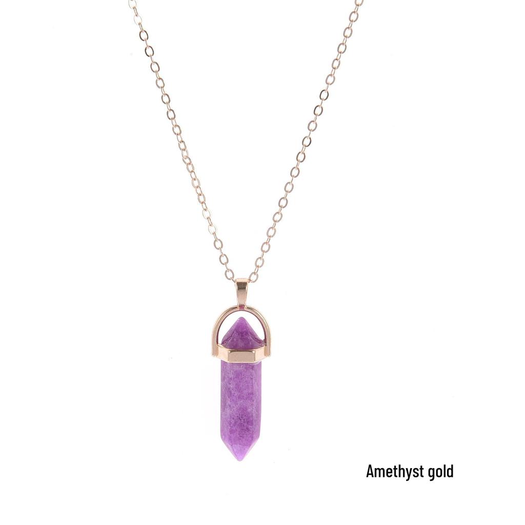 Модное ожерелье-подвеска в виде пули из хрустального камня