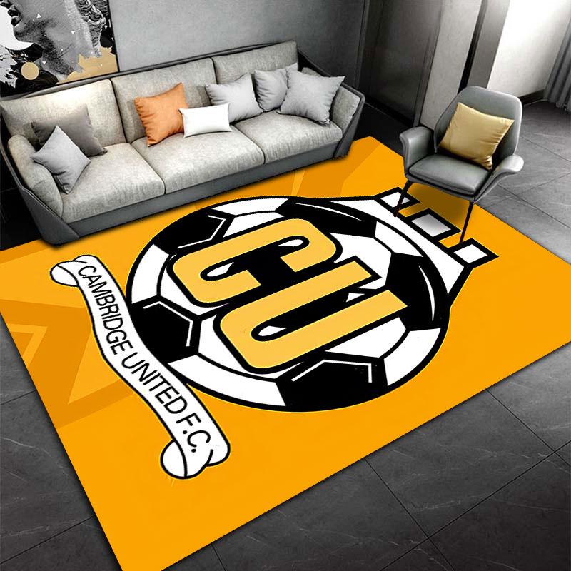 Cambridge United FC Logo Carpet suitable as a non-slip mat for the living room or bedroom sofa