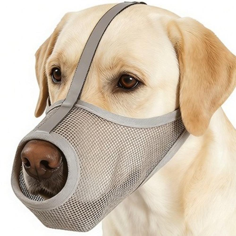 Breathable Mesh Puppy Mouth Cover Washable Dog Face Cover Portable Dog Muzzle Pet Supplies
