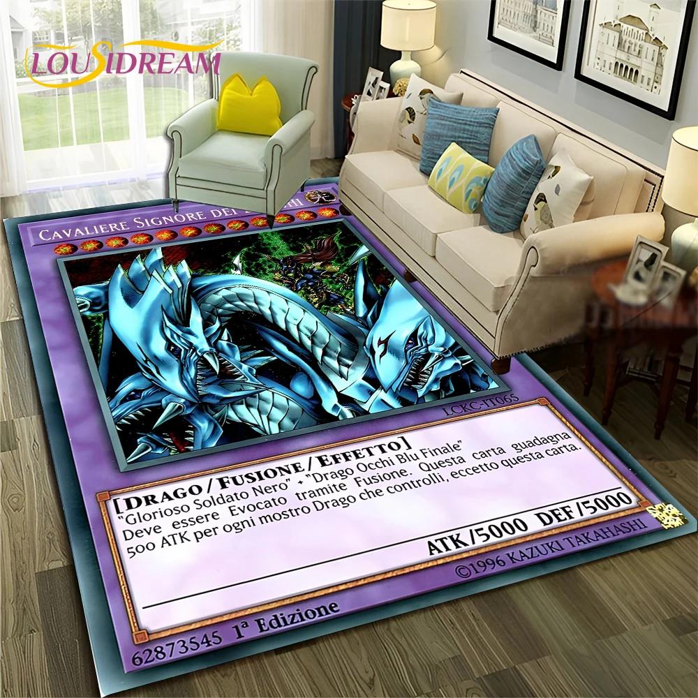 Коврик с рисунком аниме Yu-Gi-Oh MONSTER CARD для дома, гостиной, спальни, дивана, коврика, декор, детский коврик, нескользящий напольный коврик