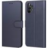 Protective Case - BOOLING - for Samsung Galaxy A32 5G - Navy Blue - Scratch Resistant - Shockproof - Card Holder