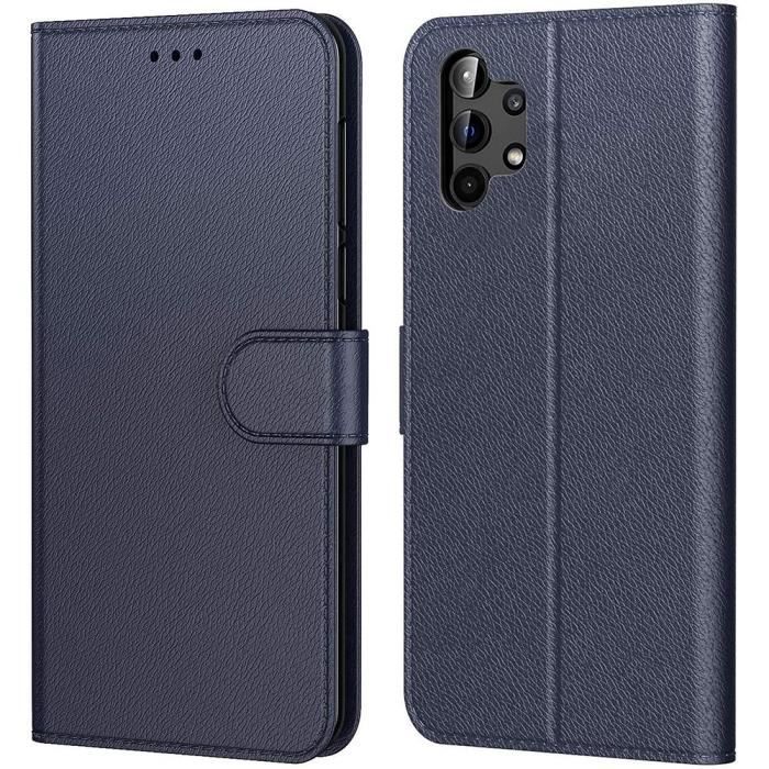 Защитный чехол - BOOLING - для Samsung Galaxy A32 5G - Темно-синий - Защита от царапин - Ударопрочный - С держателем для карт