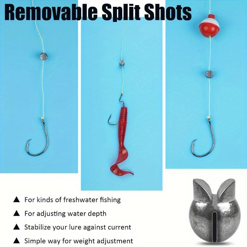 50/100 шт. 5 размеров Набор рыболовных грузил Разъемные грузила Круглые Съемные рыболовные грузила