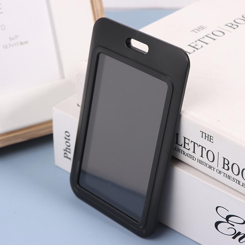 1 шт. Двусторонняя обложка для кредитной карты, жесткие пластиковые держатели для бейджей с прорезью для бейджа для персонала мероприятия, держатель для удостоверения личности, ремешок для пропуска