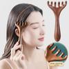 Wooden Meridian Massage Comb Anti-static 6-Claw Head Massager Promote Blood Circulation Body BGua Sha Tool Head Massage Brush
