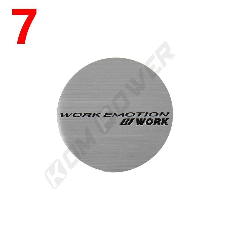 4PCS 45MM & 50MM Stickers XXR SSR Racing Center Rim Cap WORK EMOTION EQUIP MEISTER VS Logo Sport Wheel Cover Hub Cap Emblem