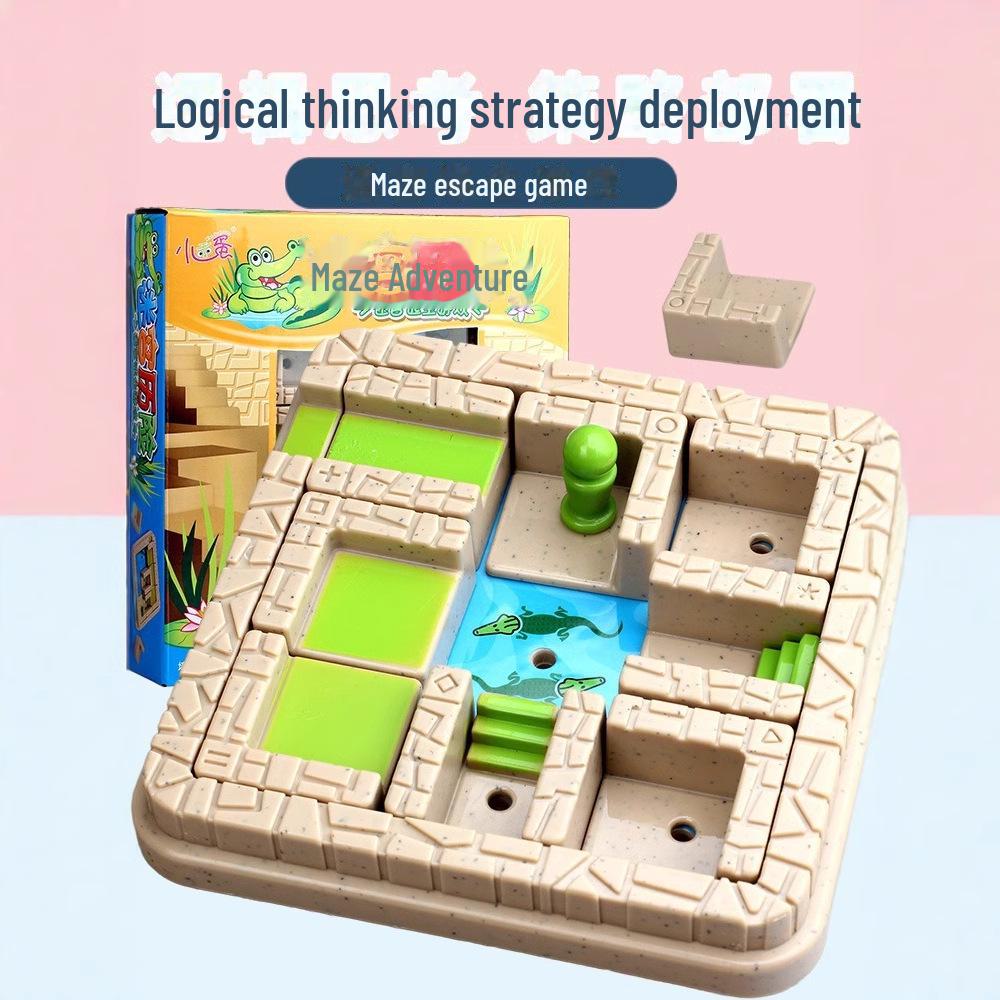 Маленький сладкий крокодиловый лабиринт: Huarongdao Логическая настольная игра-головоломка для детей