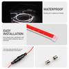 Car Hood White Dynamic LED Strip Exterior Silicone LED Light Flexible Exterior Light Strip with Fuse Protection Auto Accessories