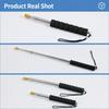 Stainless Steel Tour Guide Flag Stick Anti-slip EVA Handle Waving Flagpole  Students