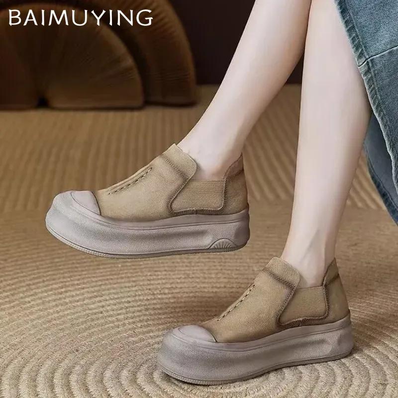 Ботильоны на платформе женские туфли на плоской подошве ретро-кроссовки женские 2025 тренд зимняя спортивная обувь повседневная прогулочная зимняя обувь челси Botas De Mujer