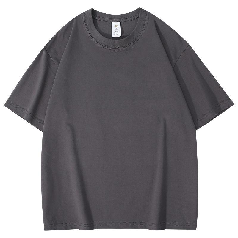 260g High-Quality Double Yarn Ice Cool Heavyweight Loose Drop Shoulder Short Sleeve T-shirt with Custom Logo for Class or Group Uniforms