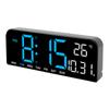 Digital Alarm Clock Large LED Display Desk Wall Clock with Temperature Date Week Display Adjustable