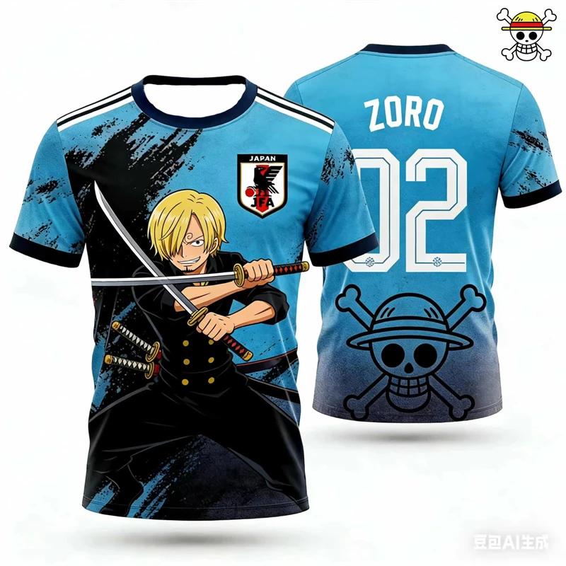 Мужская футболка с аниме One Piece, летняя, с графическим дизайном Луффи, с коротким рукавом, дышащая