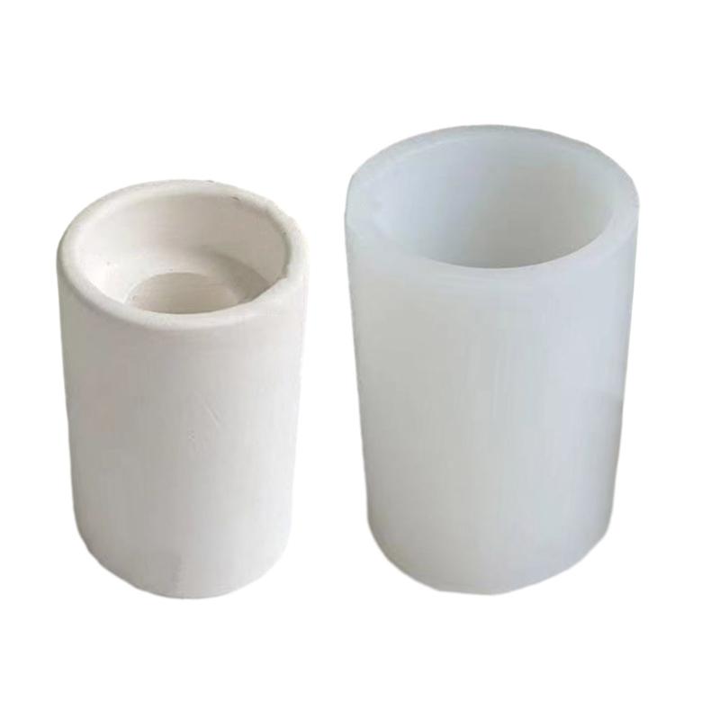 Форма для DIY cylindrical подсвечника, антипригарная подставка для свечи, гипсовая форма, длинные/короткие подсвечники, силиконовая форма, декор для дома